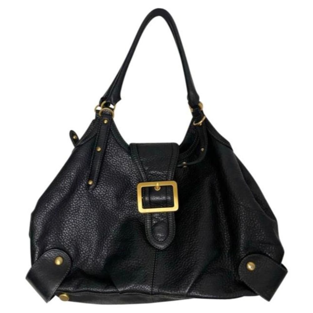 Maxx New York Black Leather Shoulder Bag